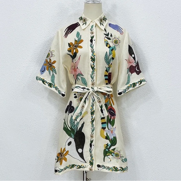 Host Pick x2  White Dragon  mini shirt dress - Picture 7 of 13